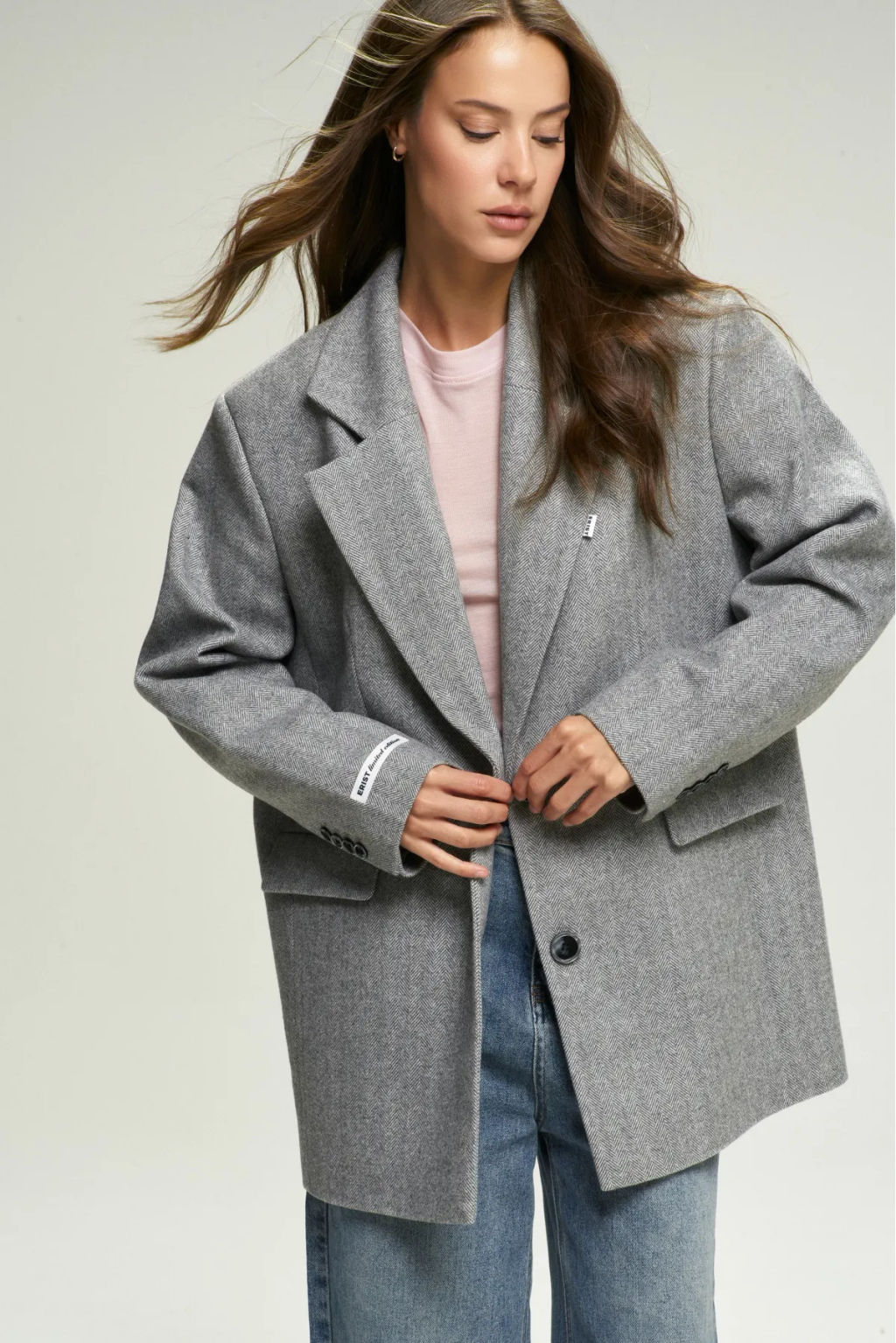 Пальто-жакет "Ёлочка" Grey
