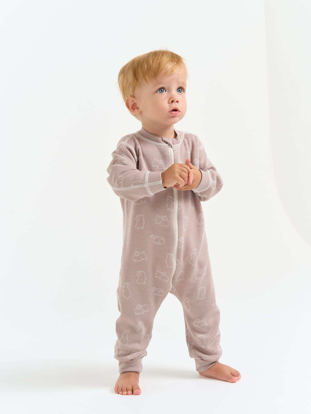 Термокомбинезон с шерстью Кролики 0+