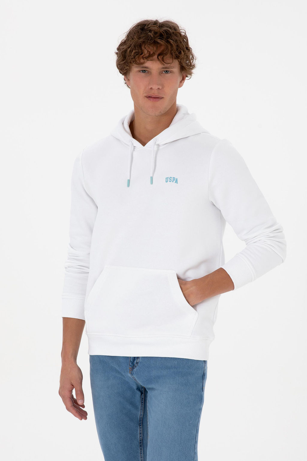Erkek Beyaz Basic Sweatshirt Sepette S_rpriz _ndirim - U.s. polo assn фото 3