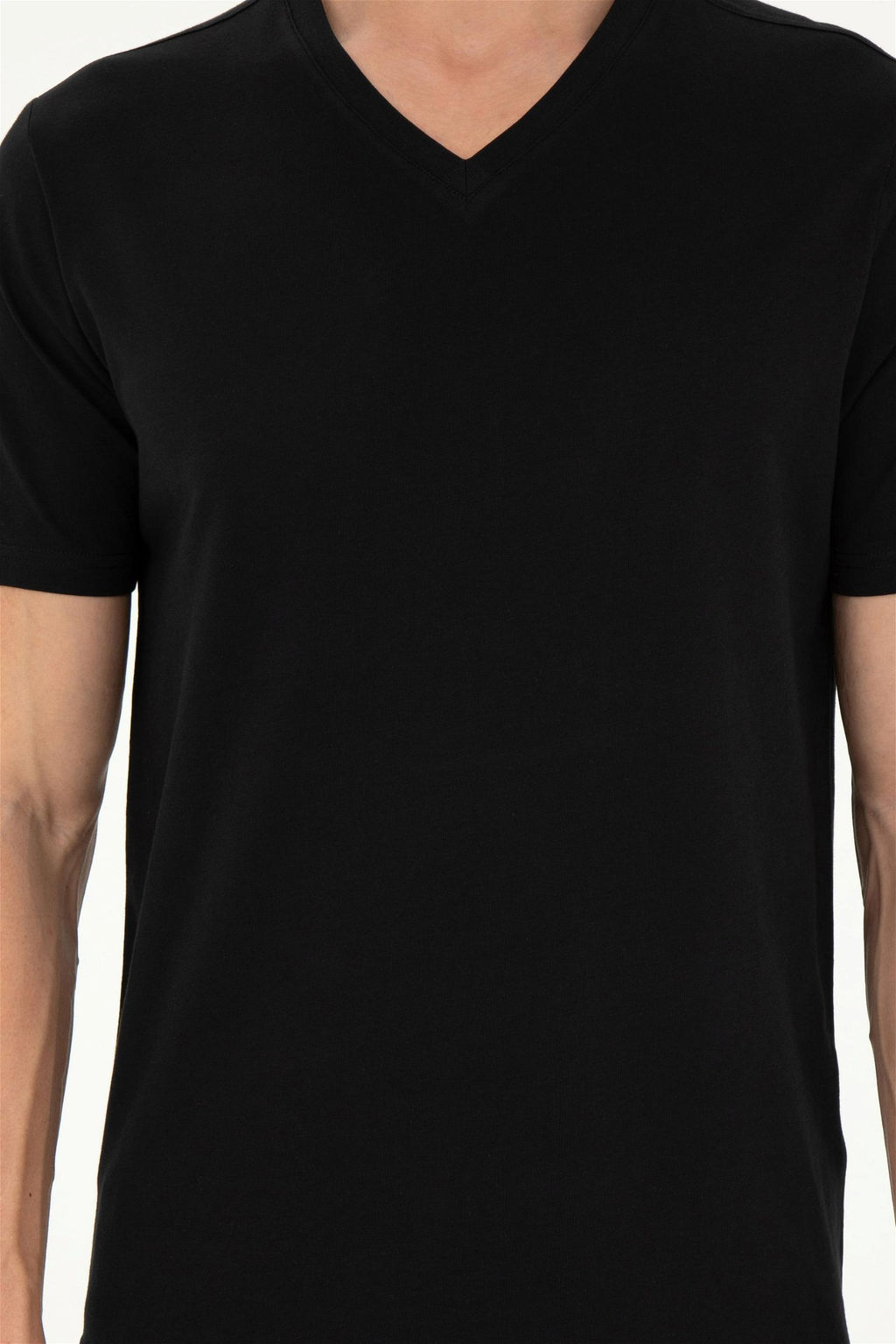 Мужская черная базовая футболка - U.s. polo assn фото 6