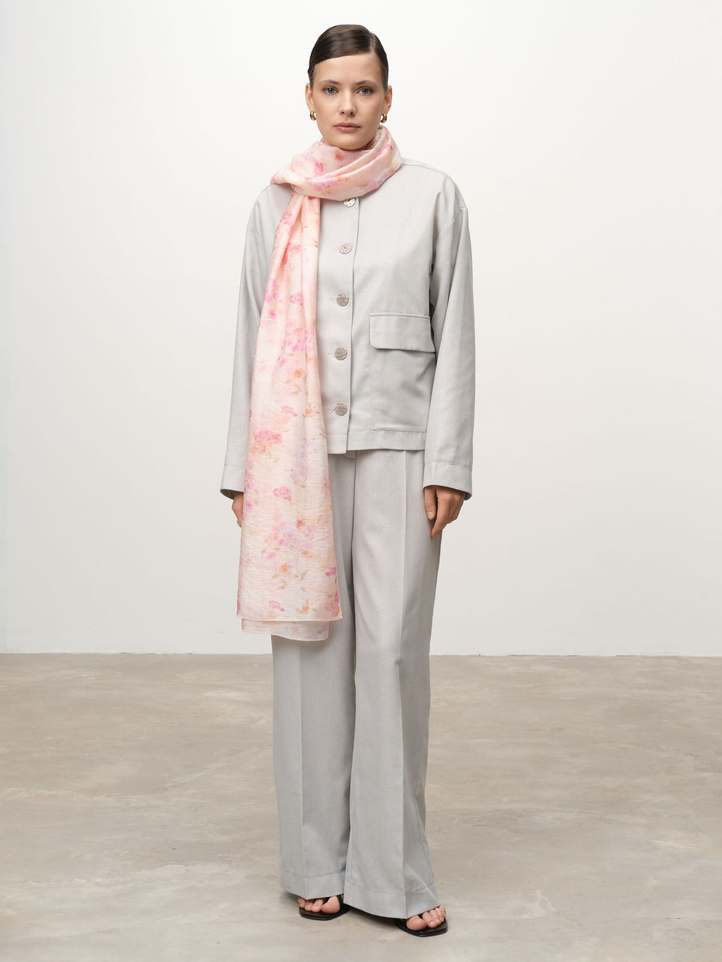 Бомбер из льна 4211892 серебро