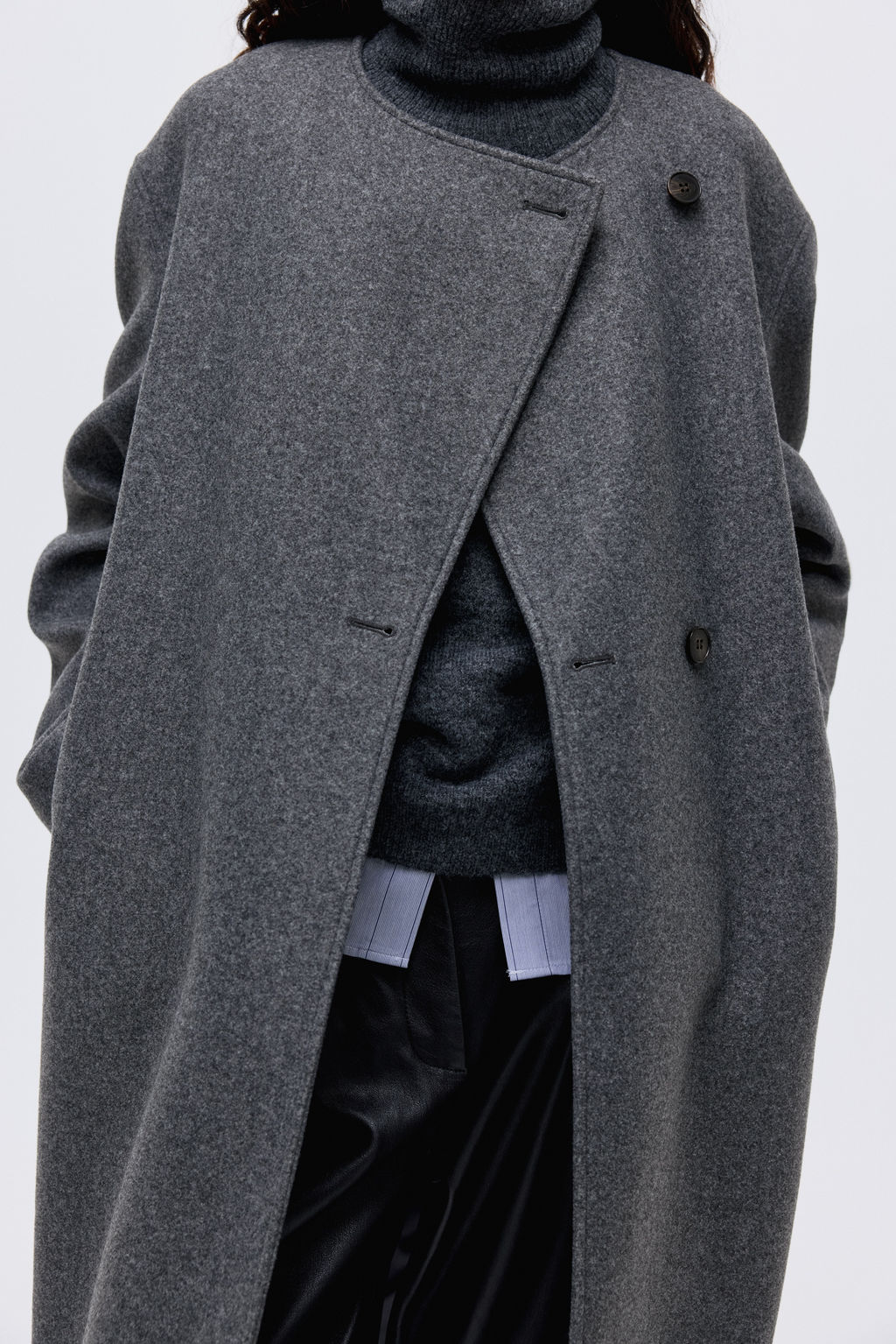 Abrigo con cuello tipo bufanda - H&m фото 7