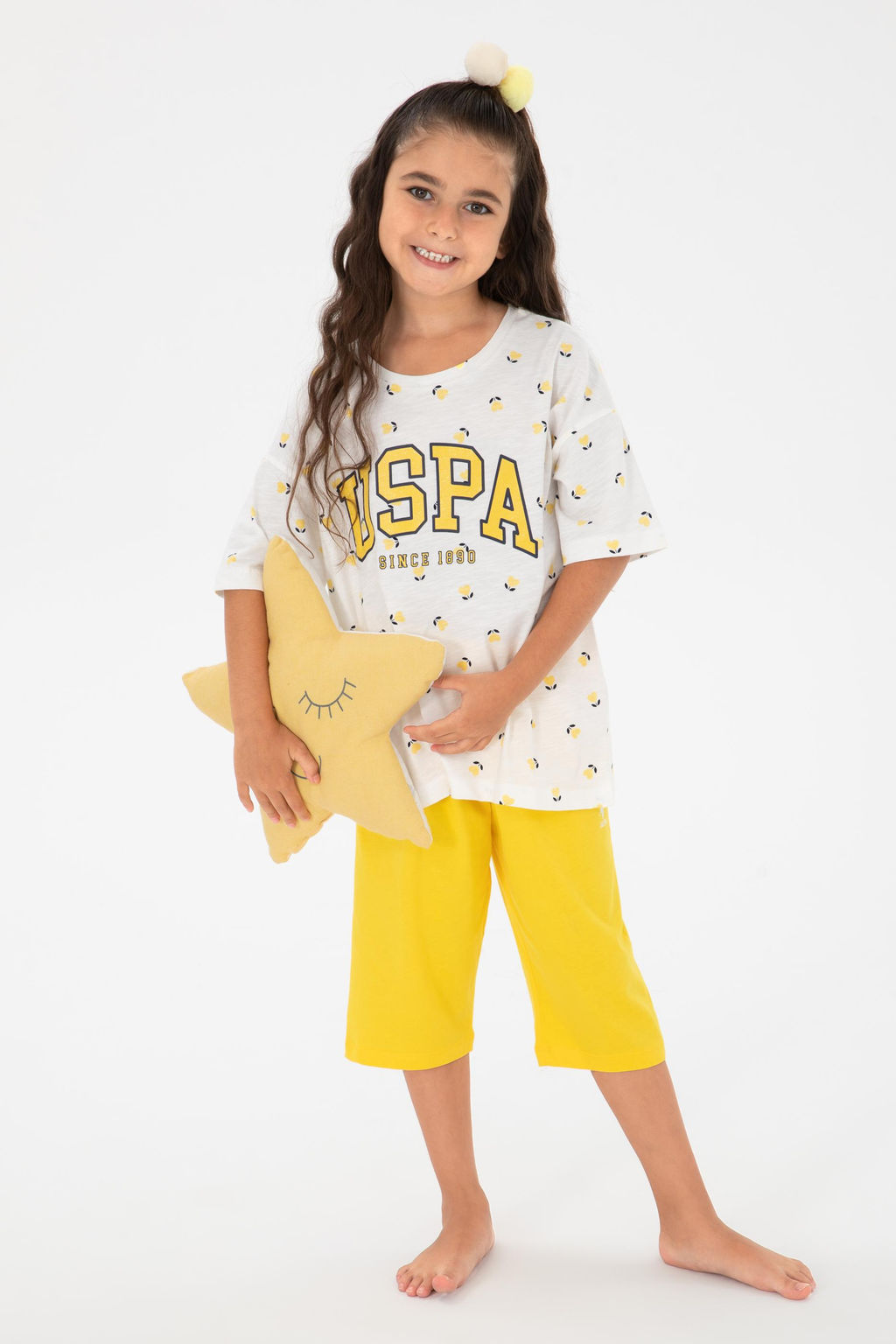 K_z _ocuk Krem Pijama Tak_m_ Sepette S_rpriz _ndirim - U.s. polo assn фото 7