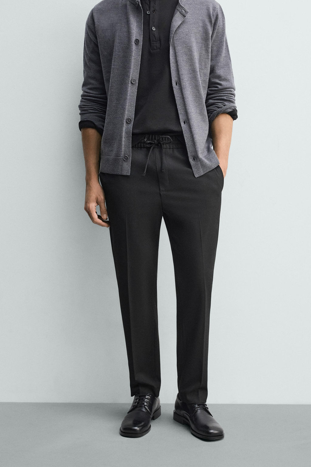 COMFORT FIT JOGGER WAIST TROUSERS - Zara фото 52
