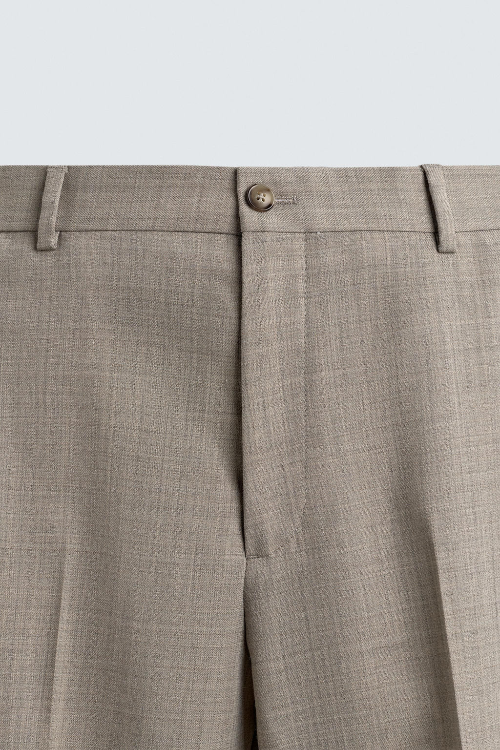 PANTAL?N TRAJE CONFORT CON LANA / Gris / Beige