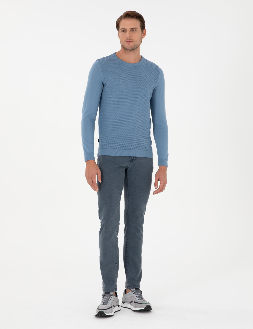 Gri Slim Fit Jean Pantolon