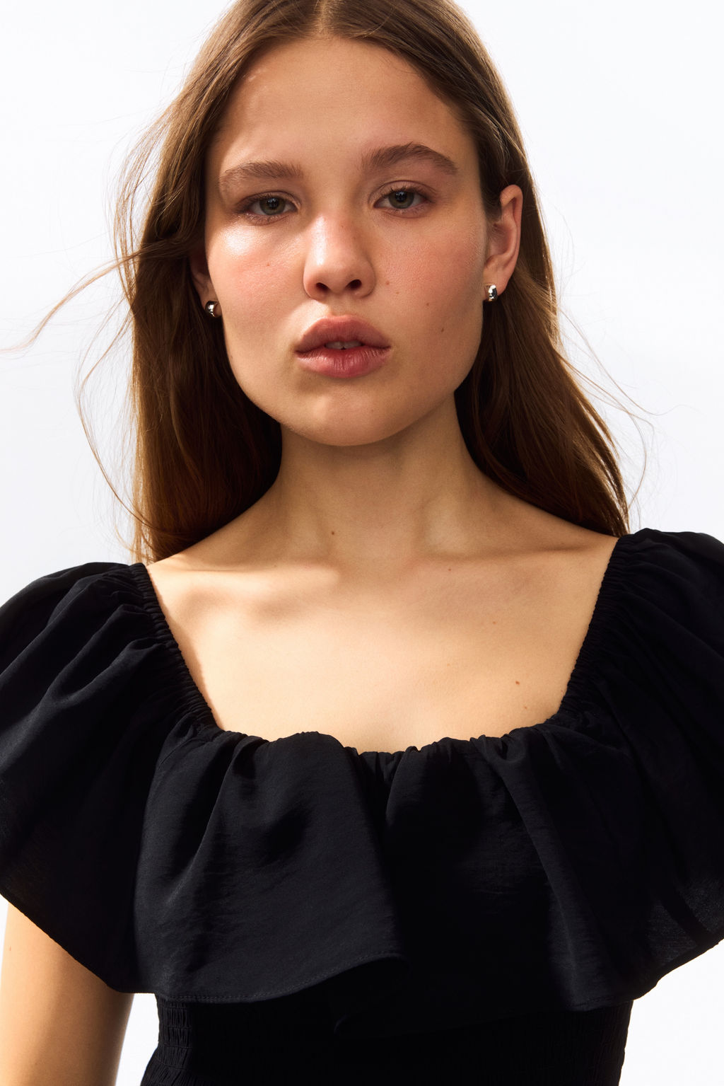 Flounced off-the-shoulder dress - H&m фото 7