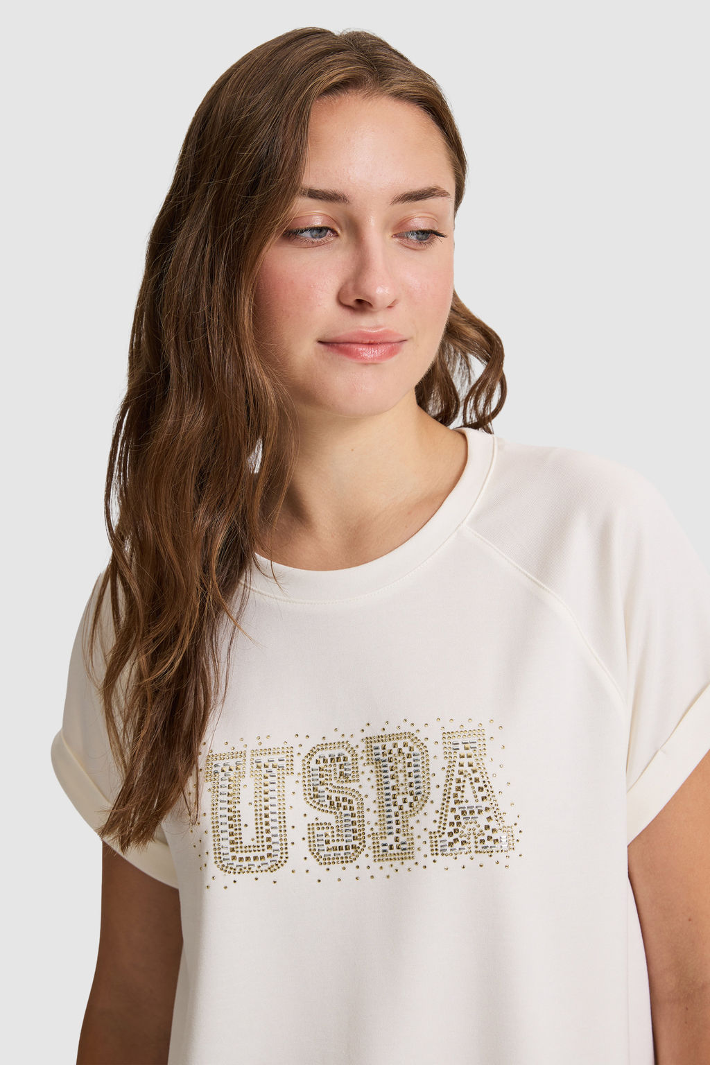 Kad_n Krem Bisiklet Yaka Ti__rt - U.s. polo assn фото 2