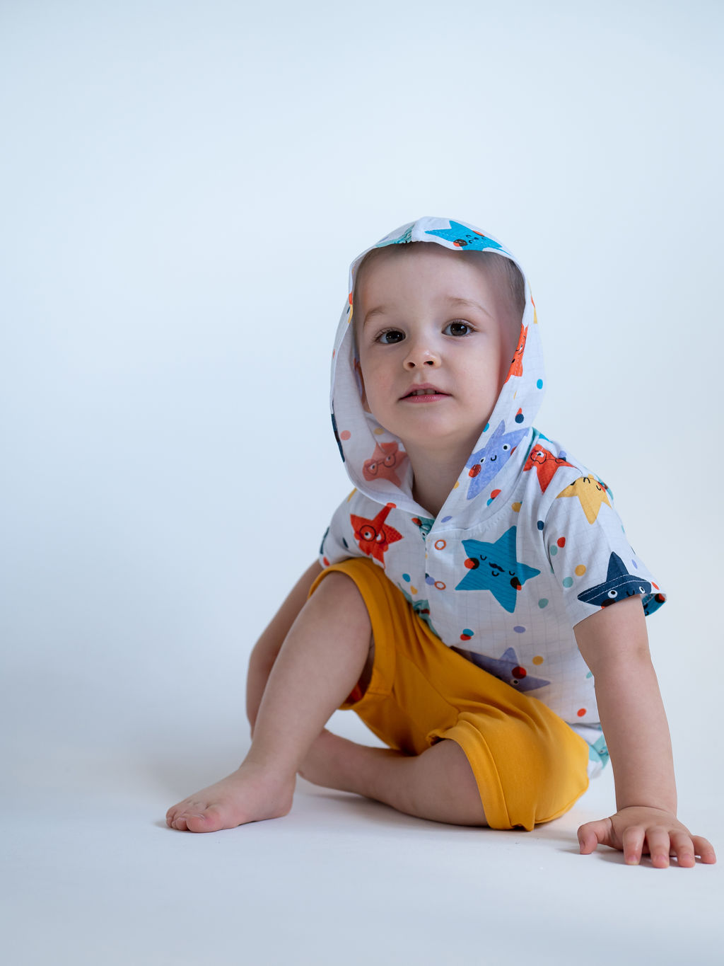Футболка с капюшоном, синий - Lesi kids фото 8
