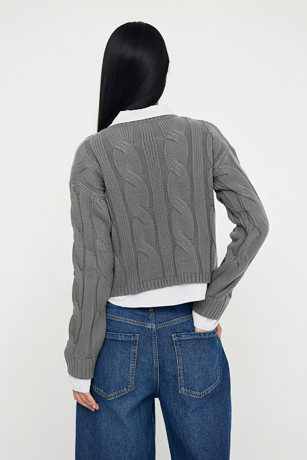 Teen Lacivert Kombine Crop Triko Kazak TWOAW26KZ00047 - Trendyolmilla фото 23