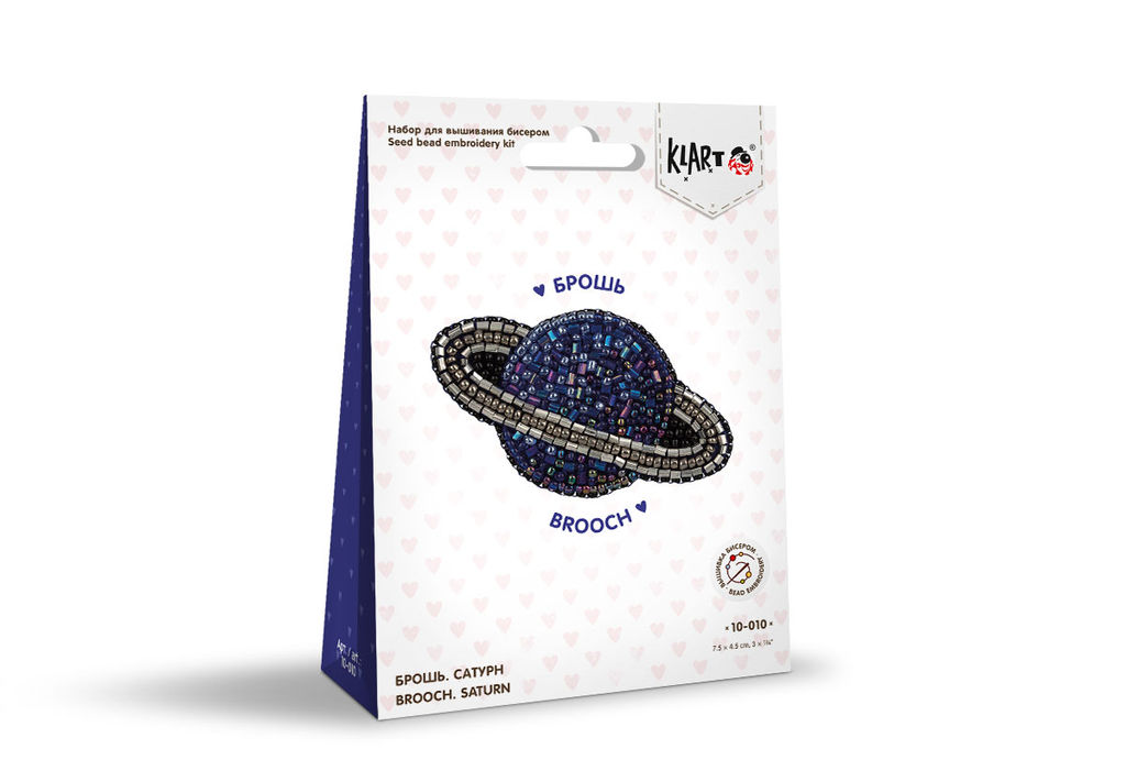 Klart набор для вышивания 10-010 Брошь. Сатурн 7.5 х 4.5 см