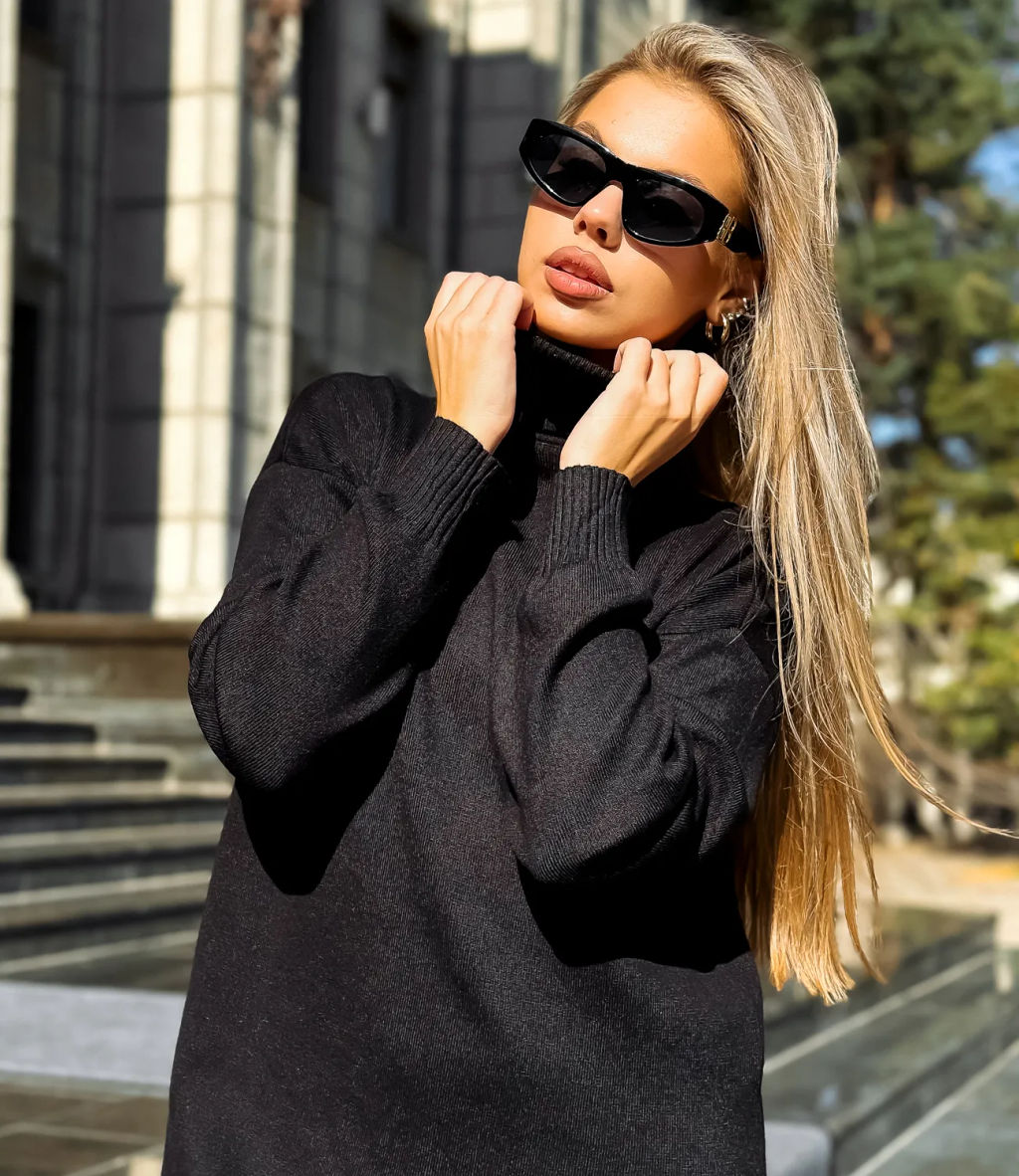 Платье #КТ7421, чёрный