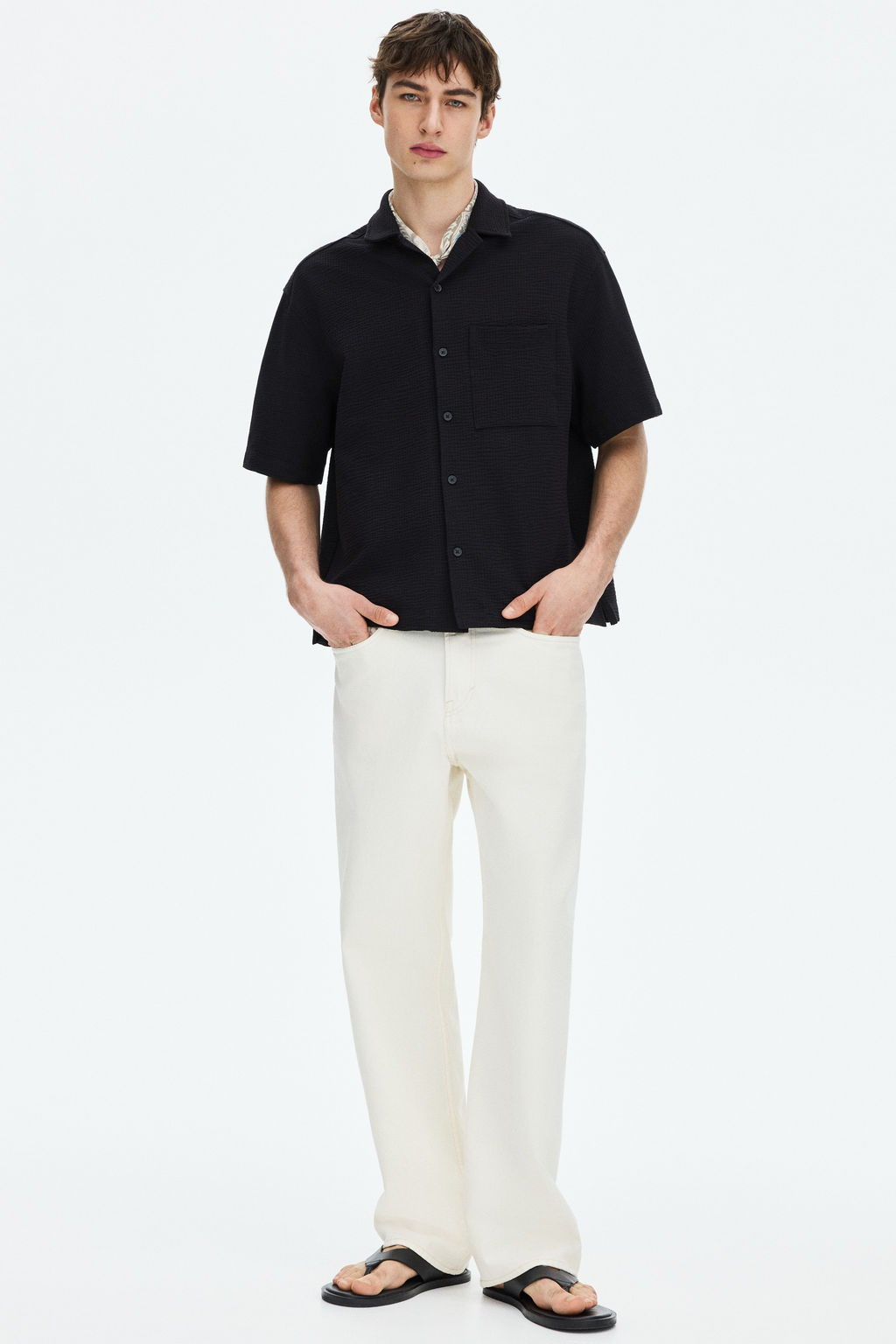 Camisa resort gofrada Relaxed Fit - H&m фото 6