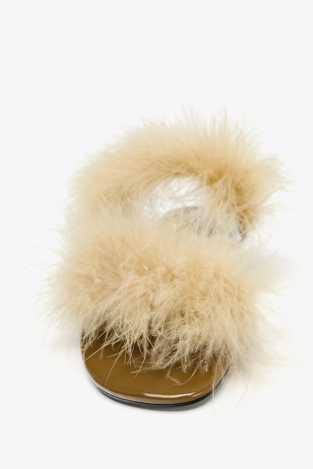FEATHER STRAP SANDALS - Zara фото 7