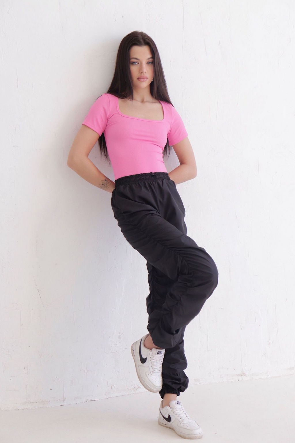 11571 Брюки-джоггеры чёрные - Martichelli фото 14