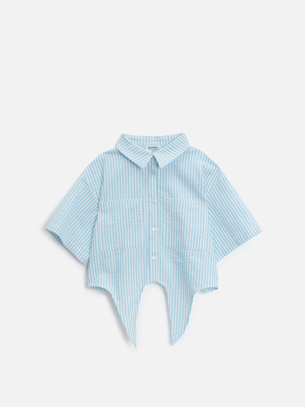ACOOLA / Блузка детская для девочек Messia_bl голубая полоска  фото 3