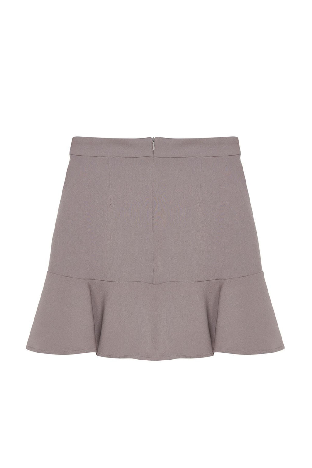 Gri Etek Ucu Volanl? Mini Dokuma Etek TWOAW20ET0617 - Trendyolmilla фото 7