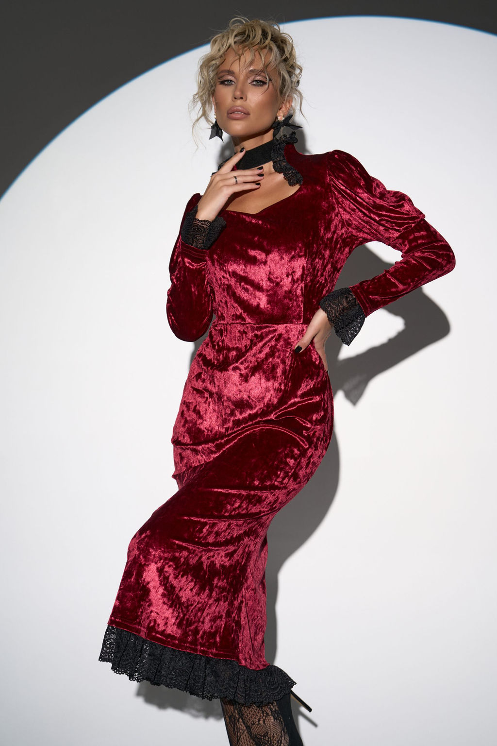 Платье Кэстл (бордовый) - Эльза фото 13