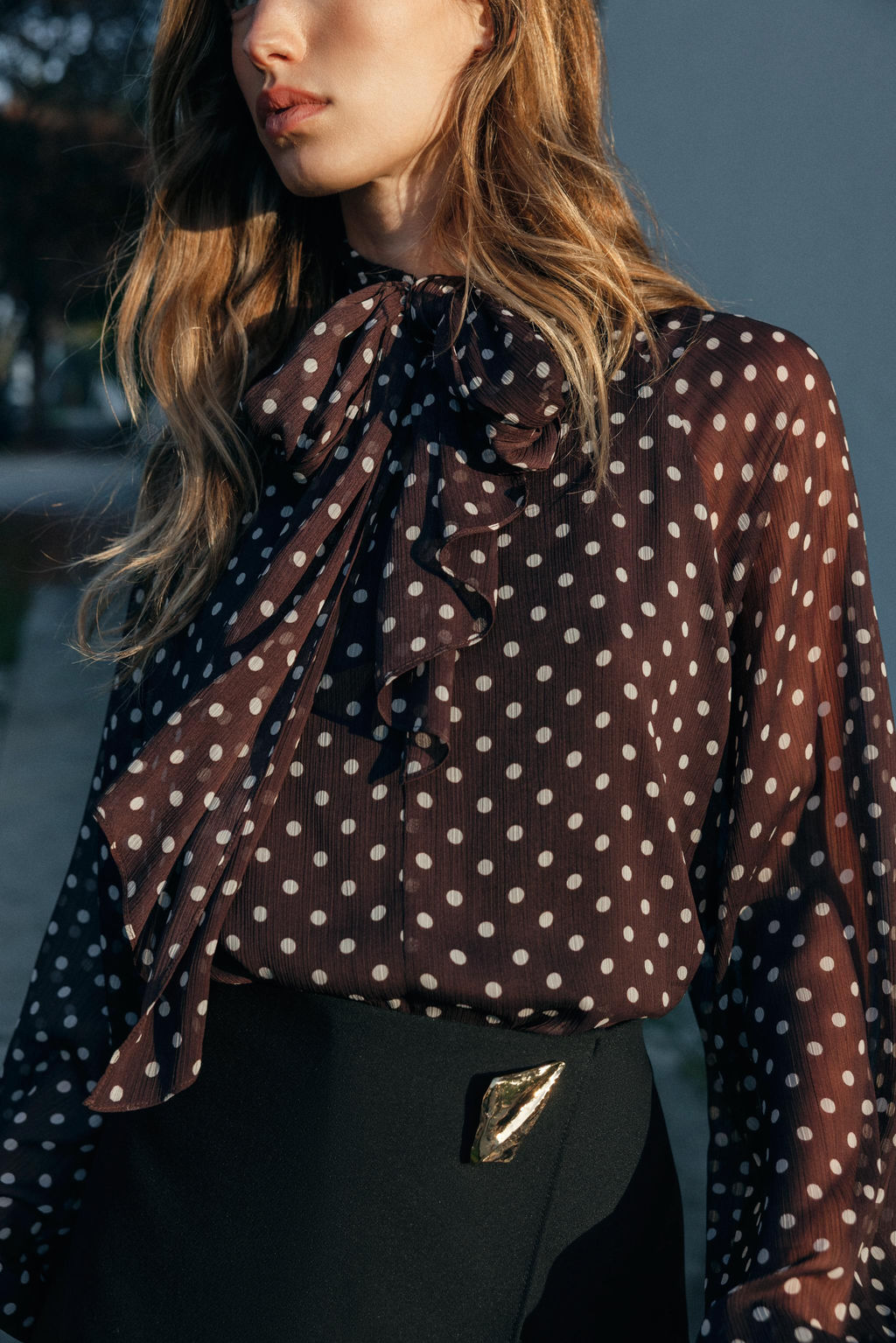 POLKA DOT PRINT BLOUSE - Zara фото 2