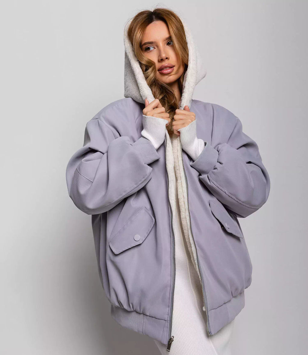 Куртка #КТ62083, светло-серый - Dommod фото 5