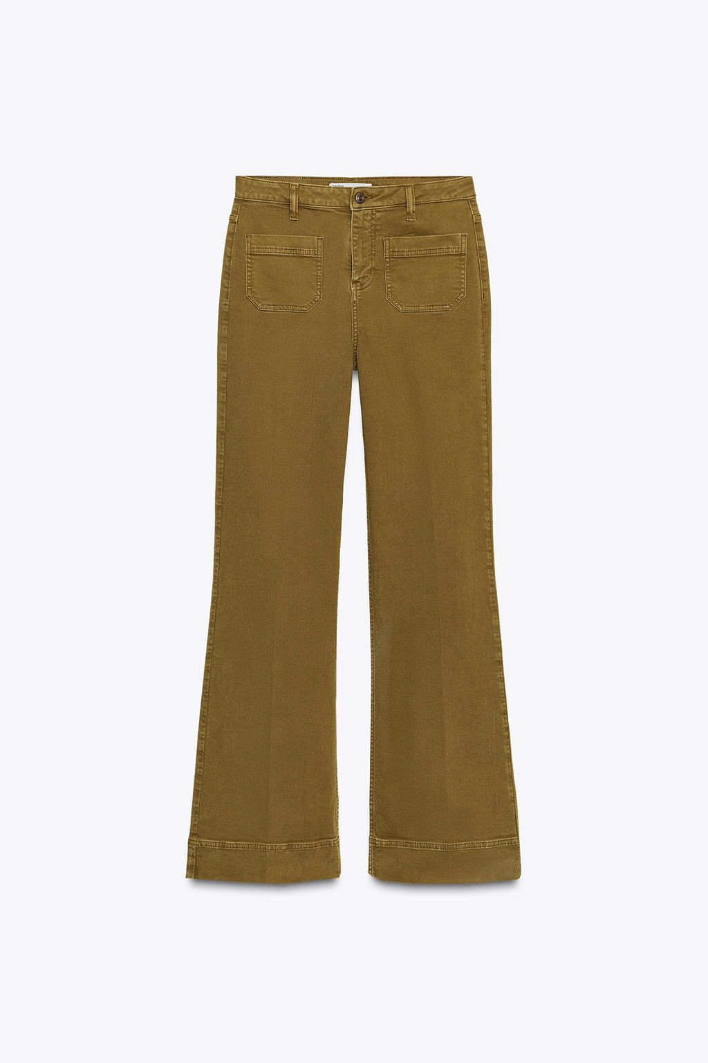 Z1975 HIGH-WAIST JEANS WITH PATCH POCKETS - Zara фото 6