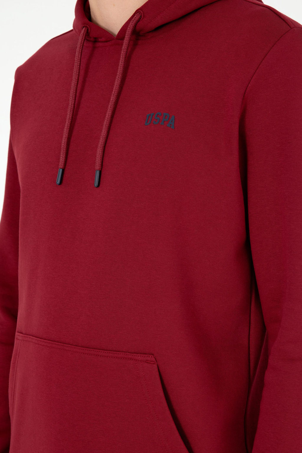 Мужской бордово-красный базовый свитшот - U.s. polo assn фото 7