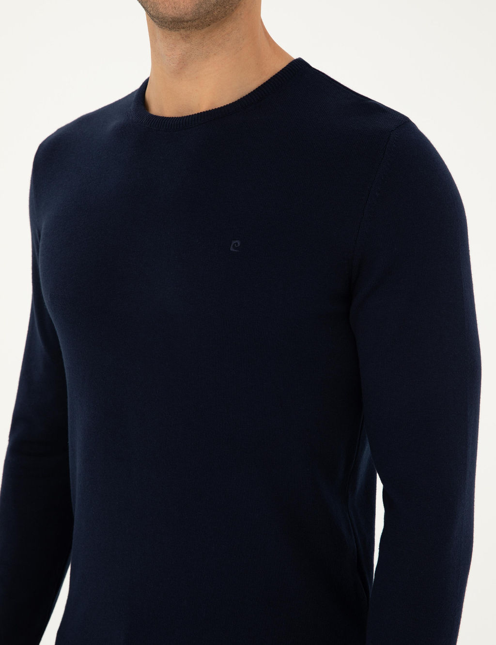 Lacivert Slim Fit Bisiklet Yaka Basic Triko Kazak - Pierre cardin фото 7