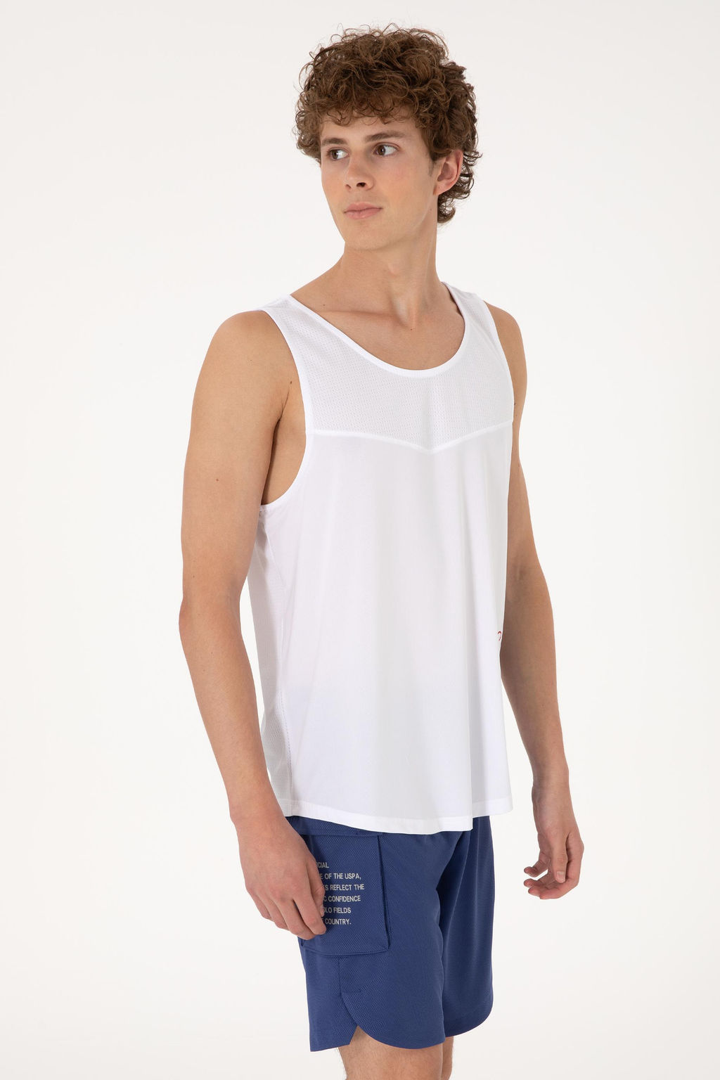 Erkek Regular Fit Bisiklet Yaka Beyaz Kolsuz Ti__rt Sepette S_rpriz _ndirim - U.s. polo assn фото 3