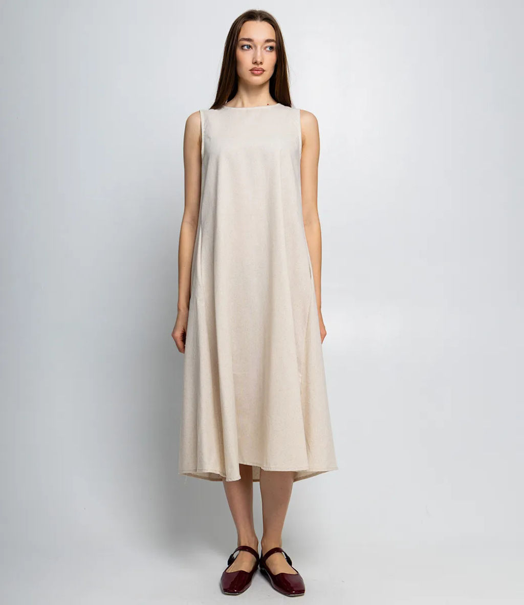 Платье #КТ2631, светло-бежевый