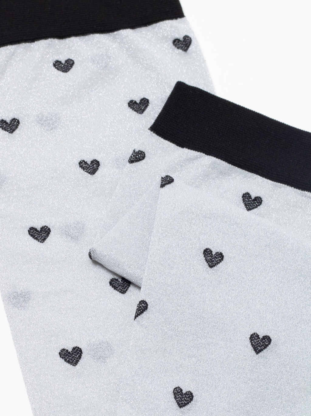 Цена за 2 пары. Носки Классические CONTE FANTASY Сияющие носки с объемными рисунками Hearts silver-bianco - Conte elegant фото 5