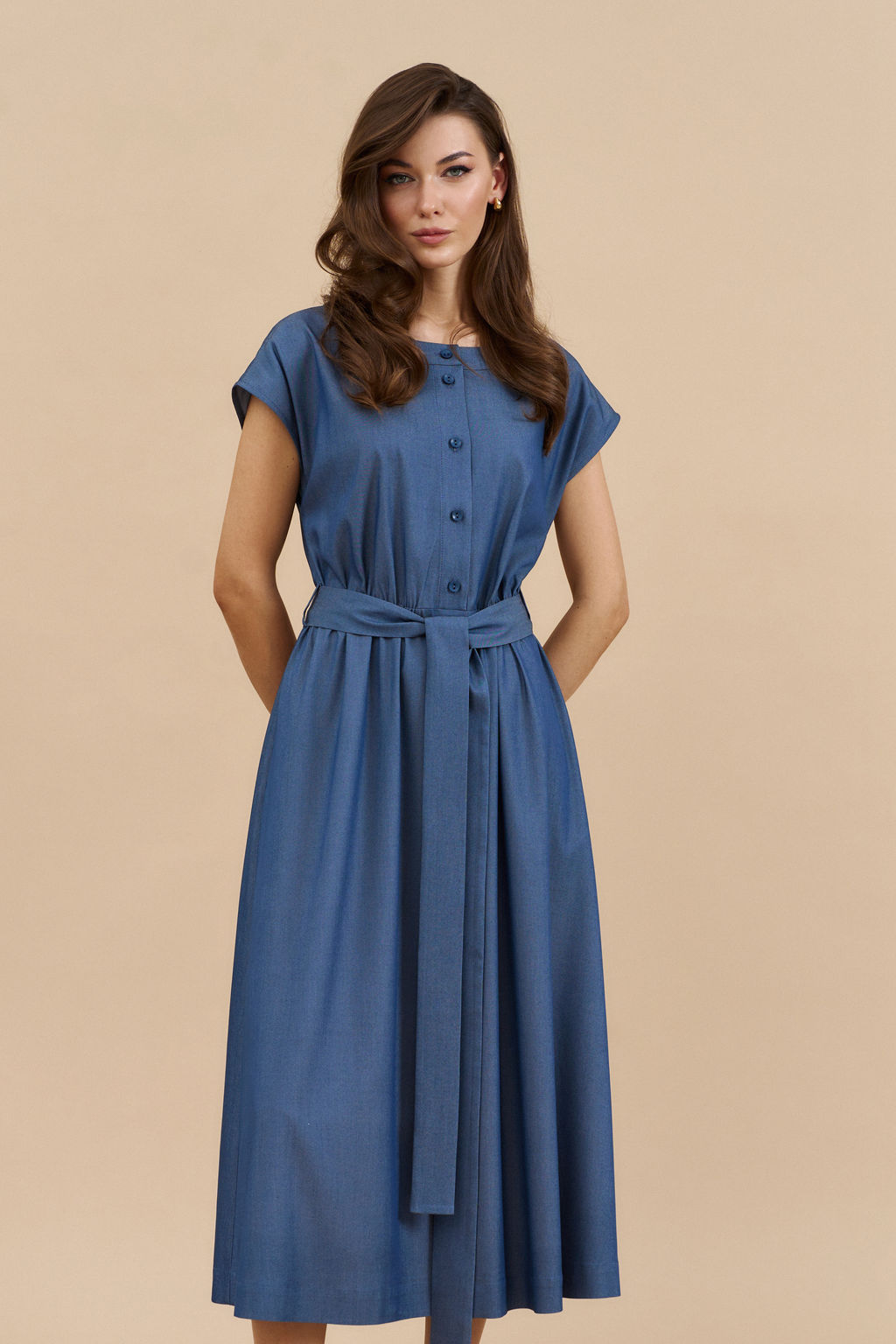 Платье 0871 деним - Diliafashion фото 3