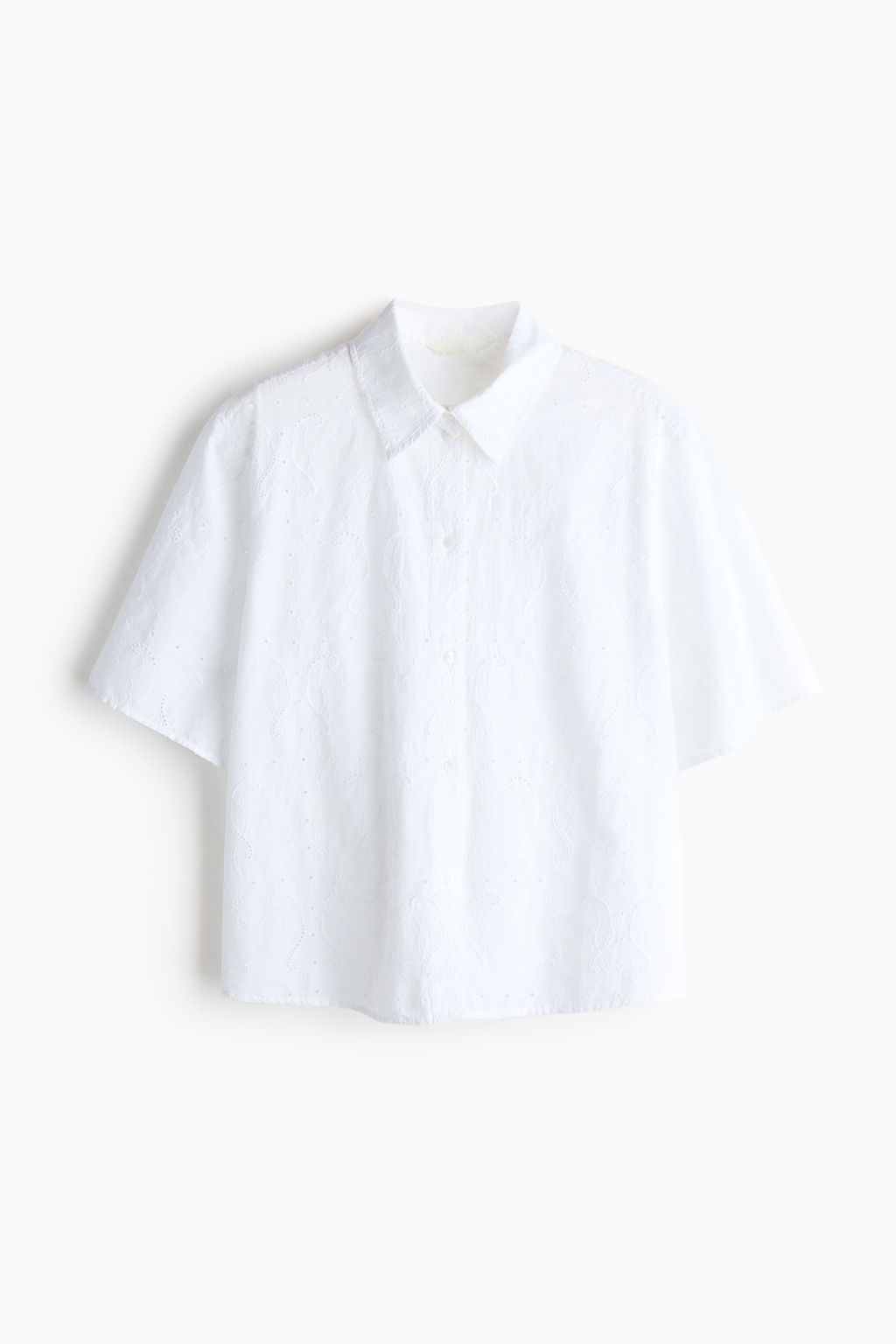 Oversized broderie anglaise shirt - H&m фото 2