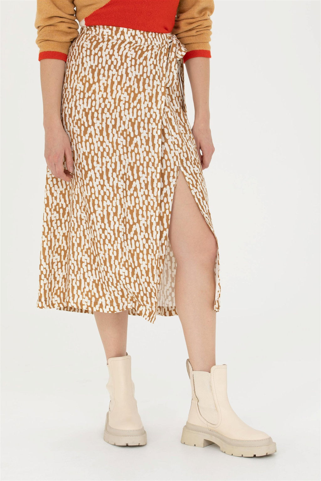 U. S. Polo Assn Женская тканая юбка светло-хаки - U.s. polo assn фото 2