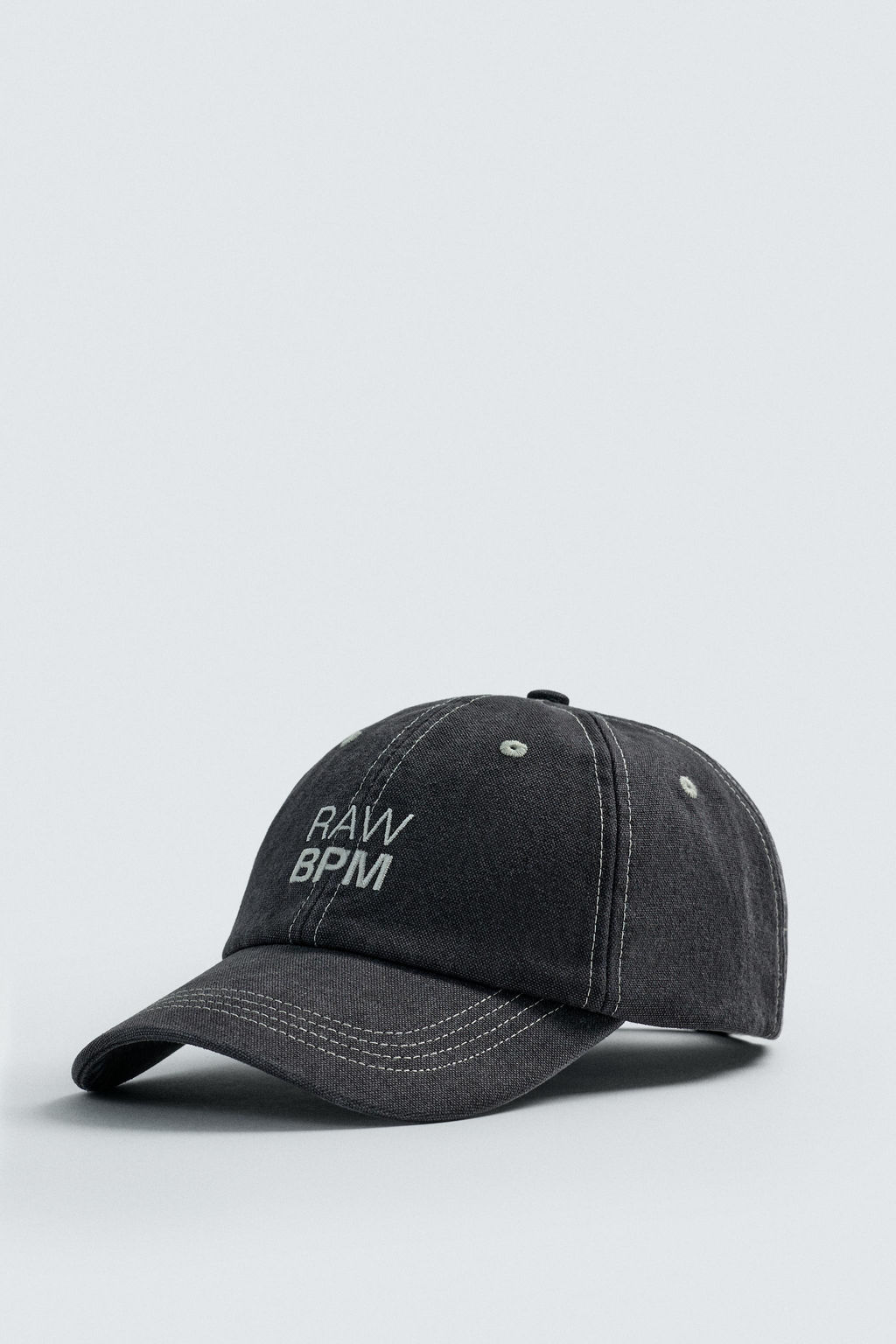 GORRA LAVADA TEXTO BORDADO PESPUNTES / Gris - Zara фото 4
