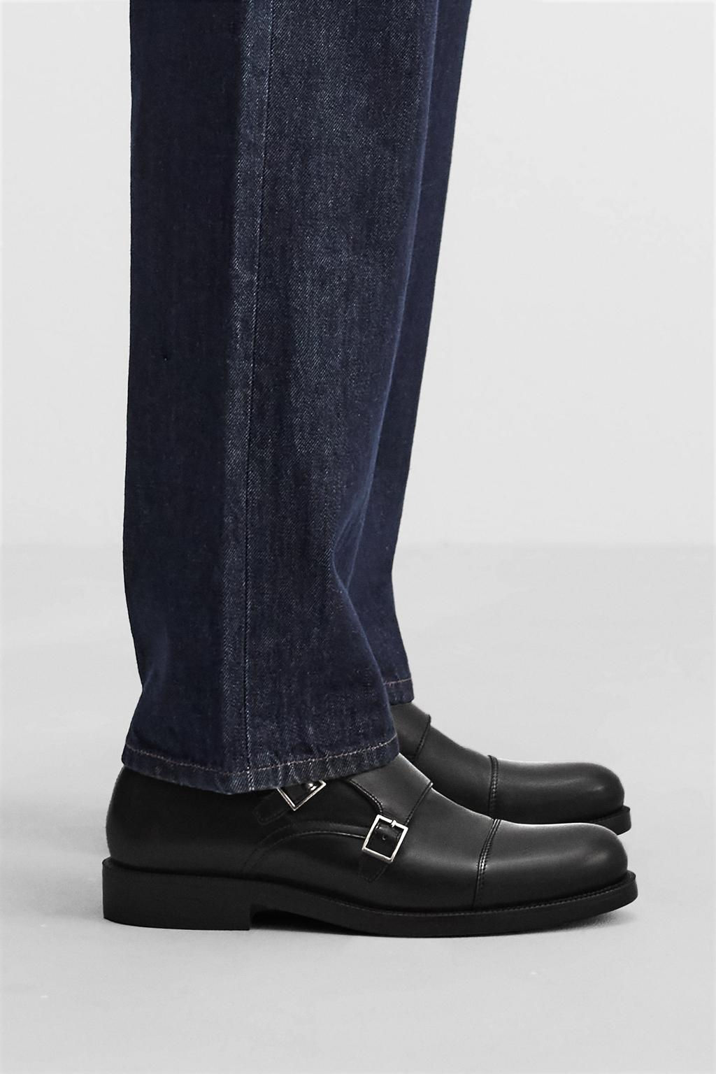 LEATHER BUCKLE SHOE - Zara фото 3