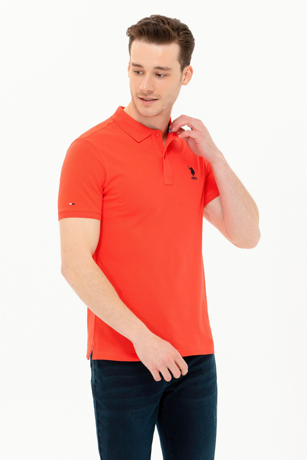 Мужская красная базовая футболка - U.s. polo assn фото 15