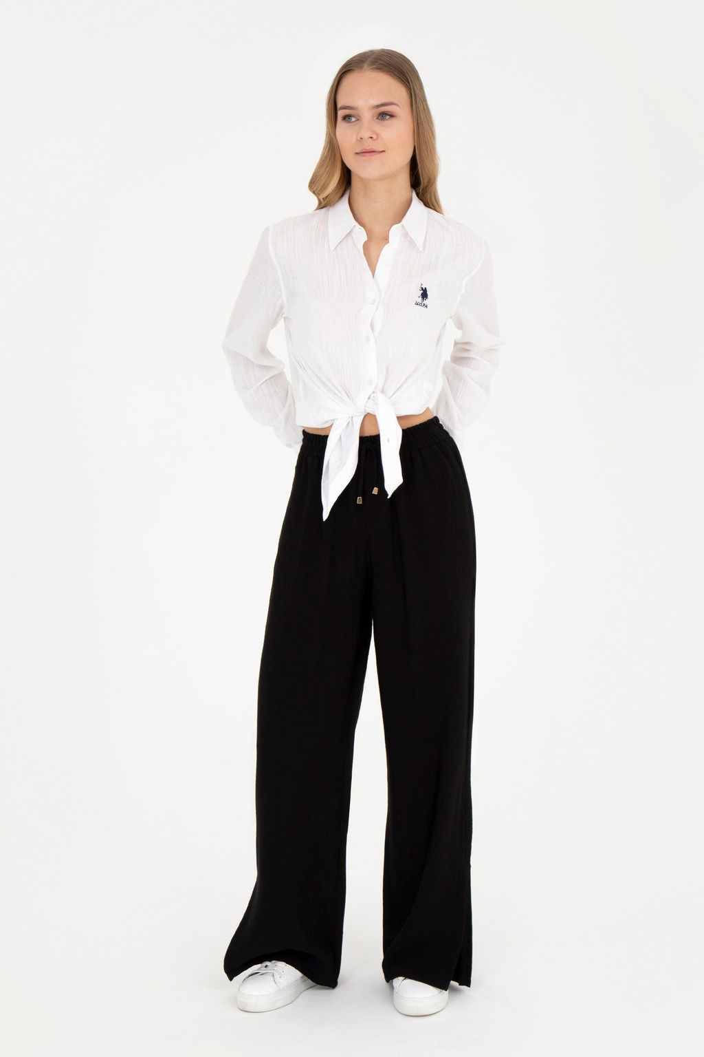 Женские черные брюки из плотной ткани - U.s. polo assn фото 8