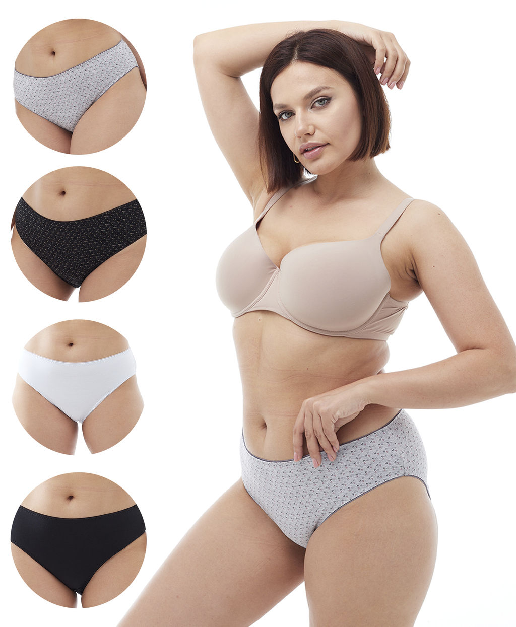 Трусы женские слипы Vanessa 6804-04 хлопок, эластан размеры 2XL, 3XL, 4XL