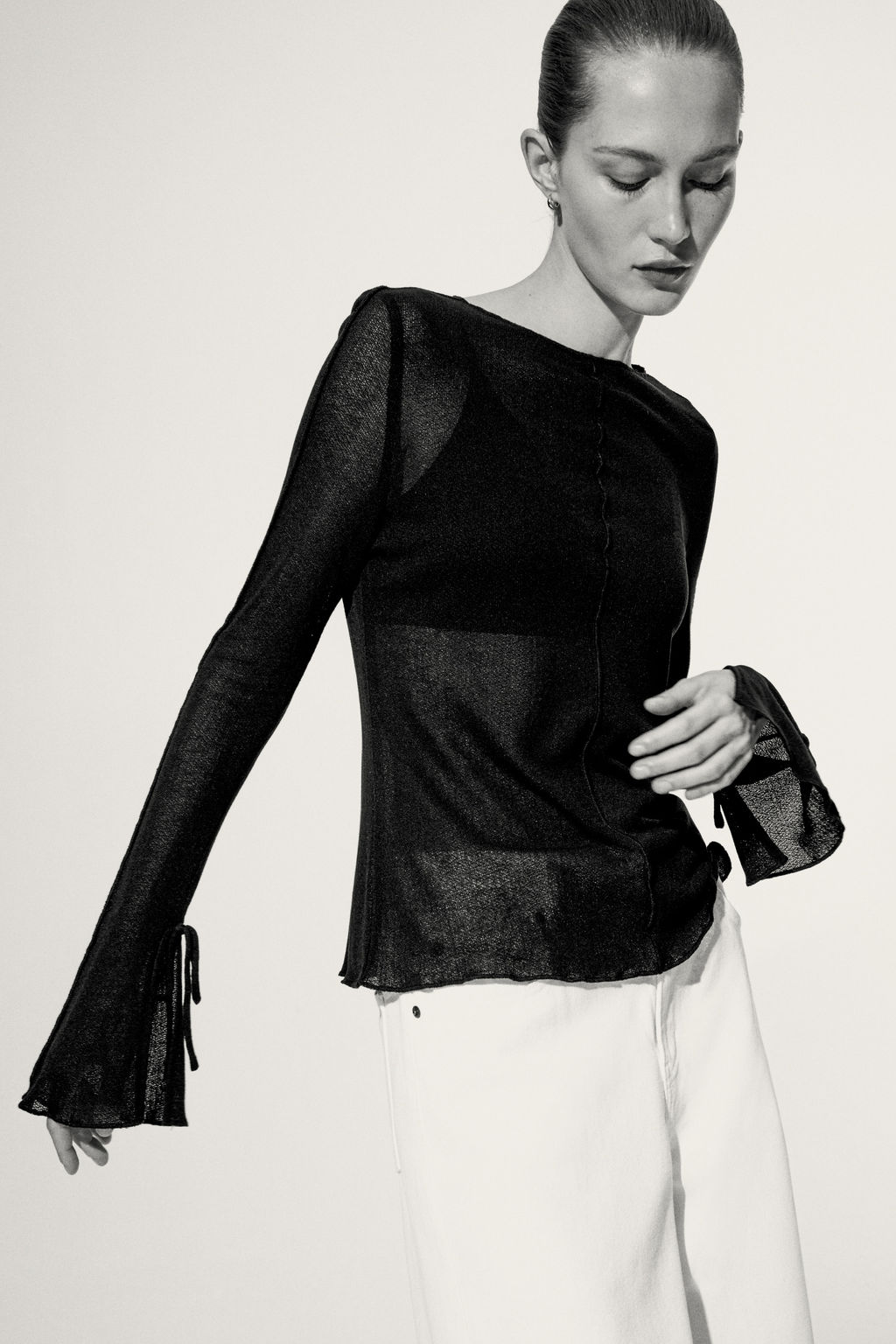 Top de punto con escote barco - H&m фото 5