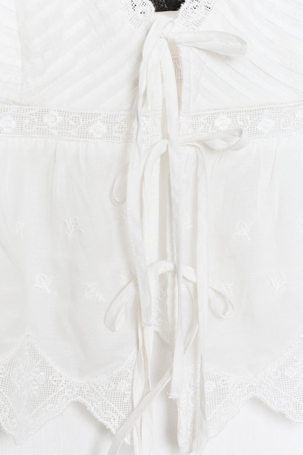 TOP TIRANTES BORDADOS LAZOS / Crudo - Zara фото 4