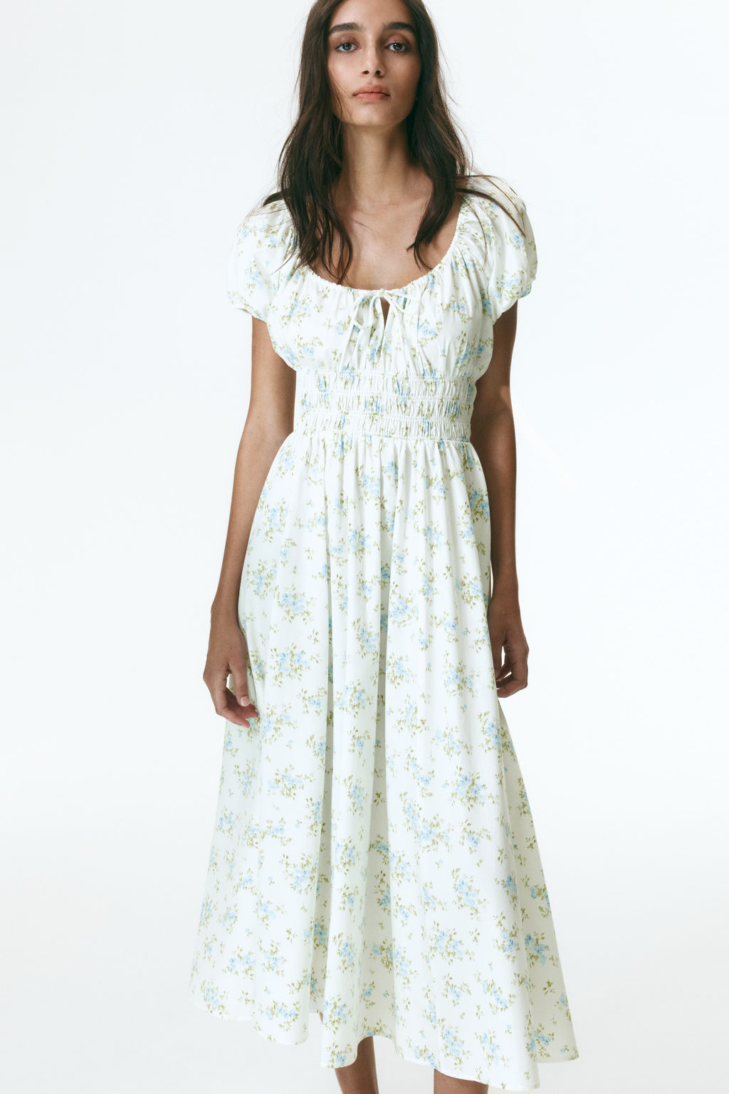 Vestido con cintura nido de abeja - H&m фото 4
