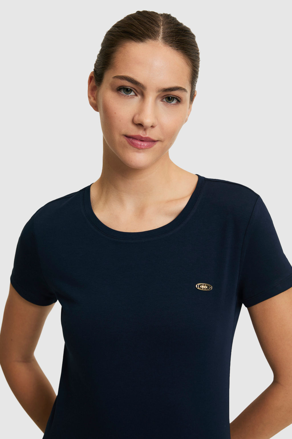 Kad_n Lacivert Bisiklet Yaka Basic Ti__rt - U.s. polo assn фото 2