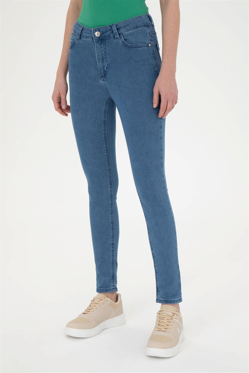 Женские голубые джинсовые брюки - U.s. polo assn фото 2