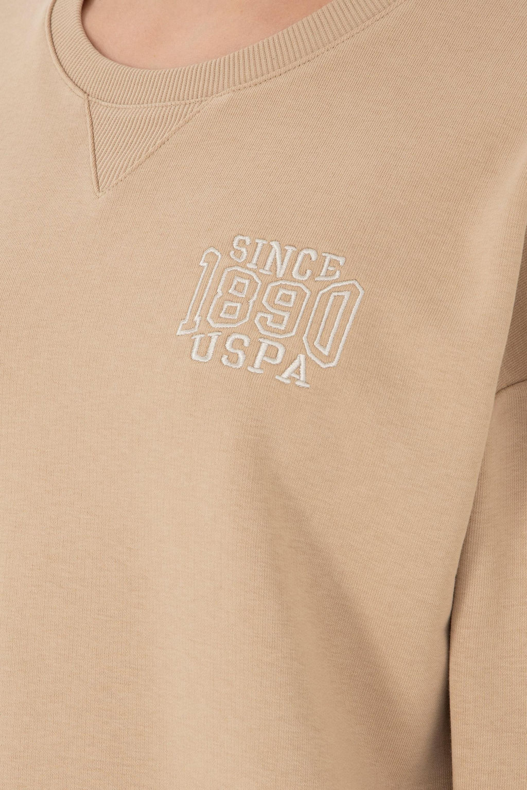 Женский свитшот песочного цвета Неожиданная скидка в корзине - U.s. polo assn фото 7