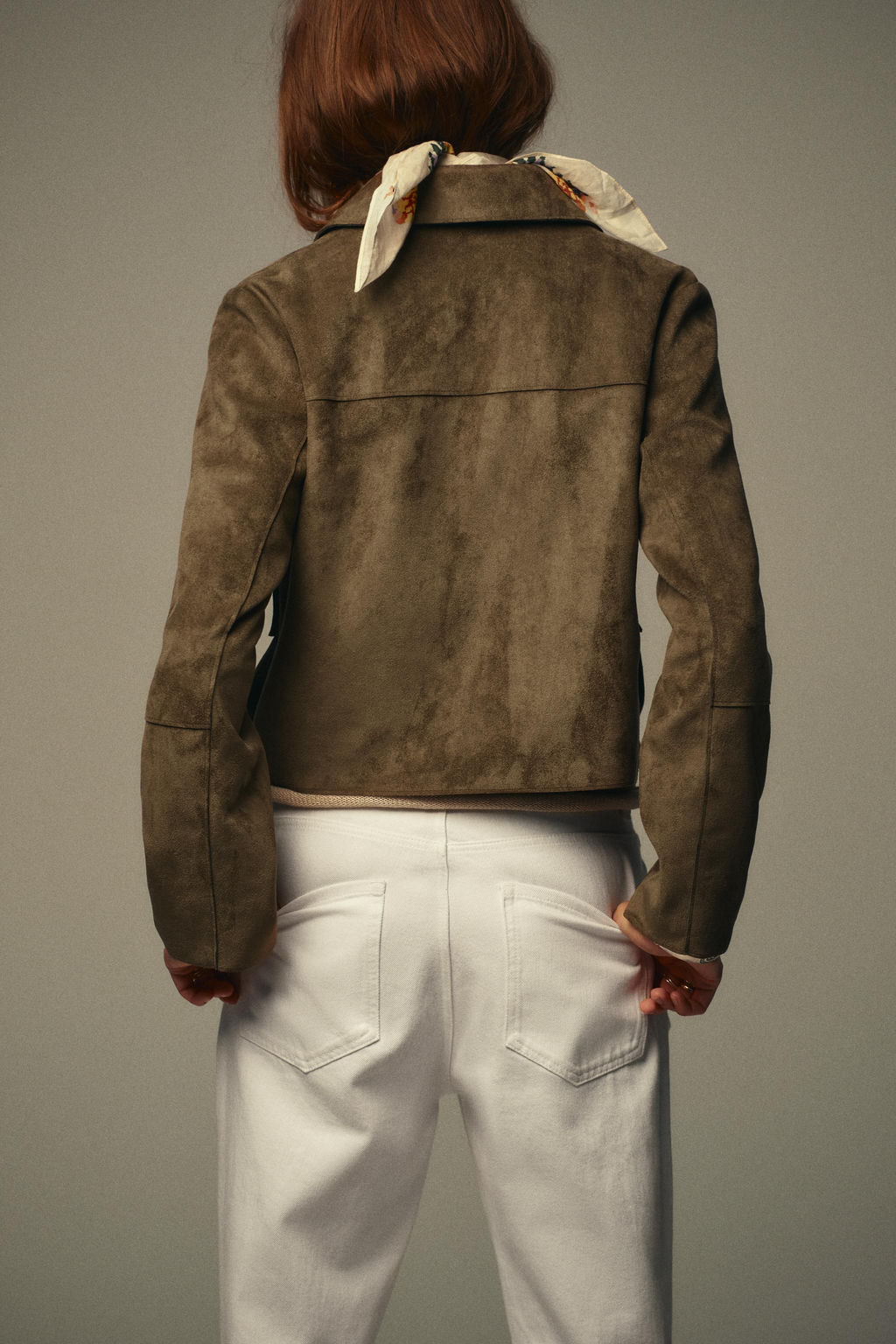 FAUX SUEDE CROPPED JACKET - Zara фото 6