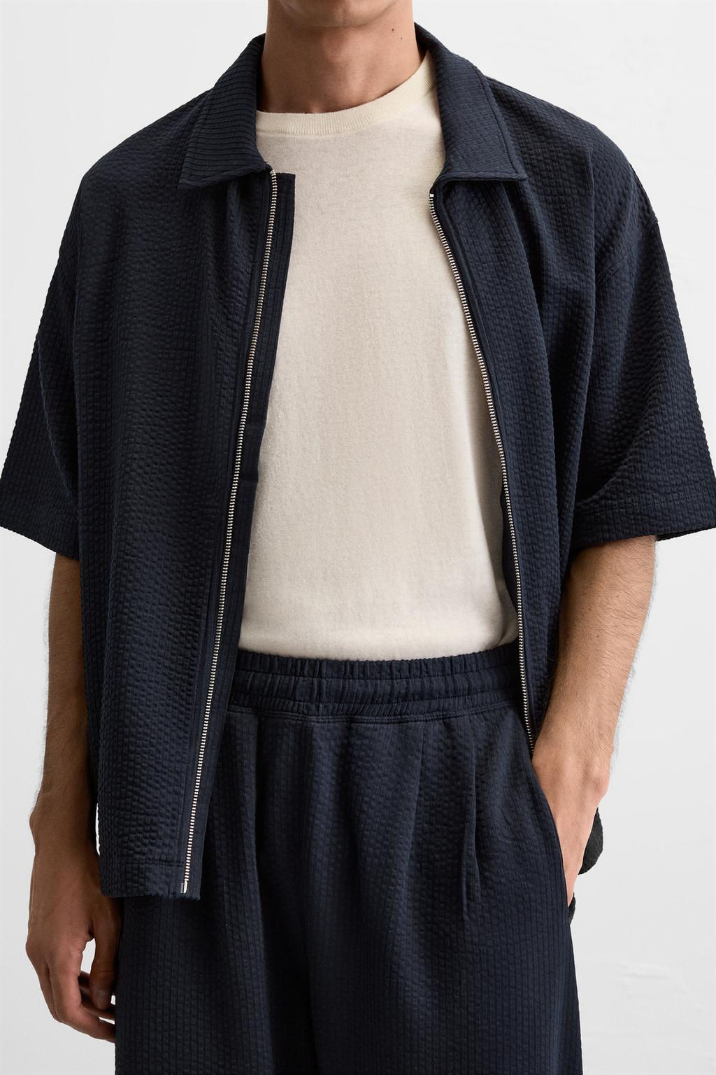 SEERSUCKER TROUSERS WITH PLEATS - Zara фото 16