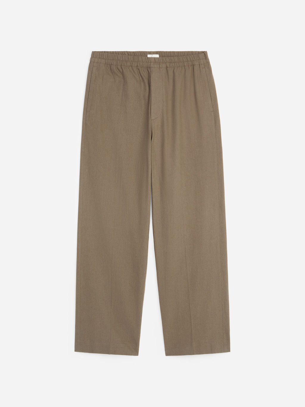 Pantalones amplios en mezcla de lino