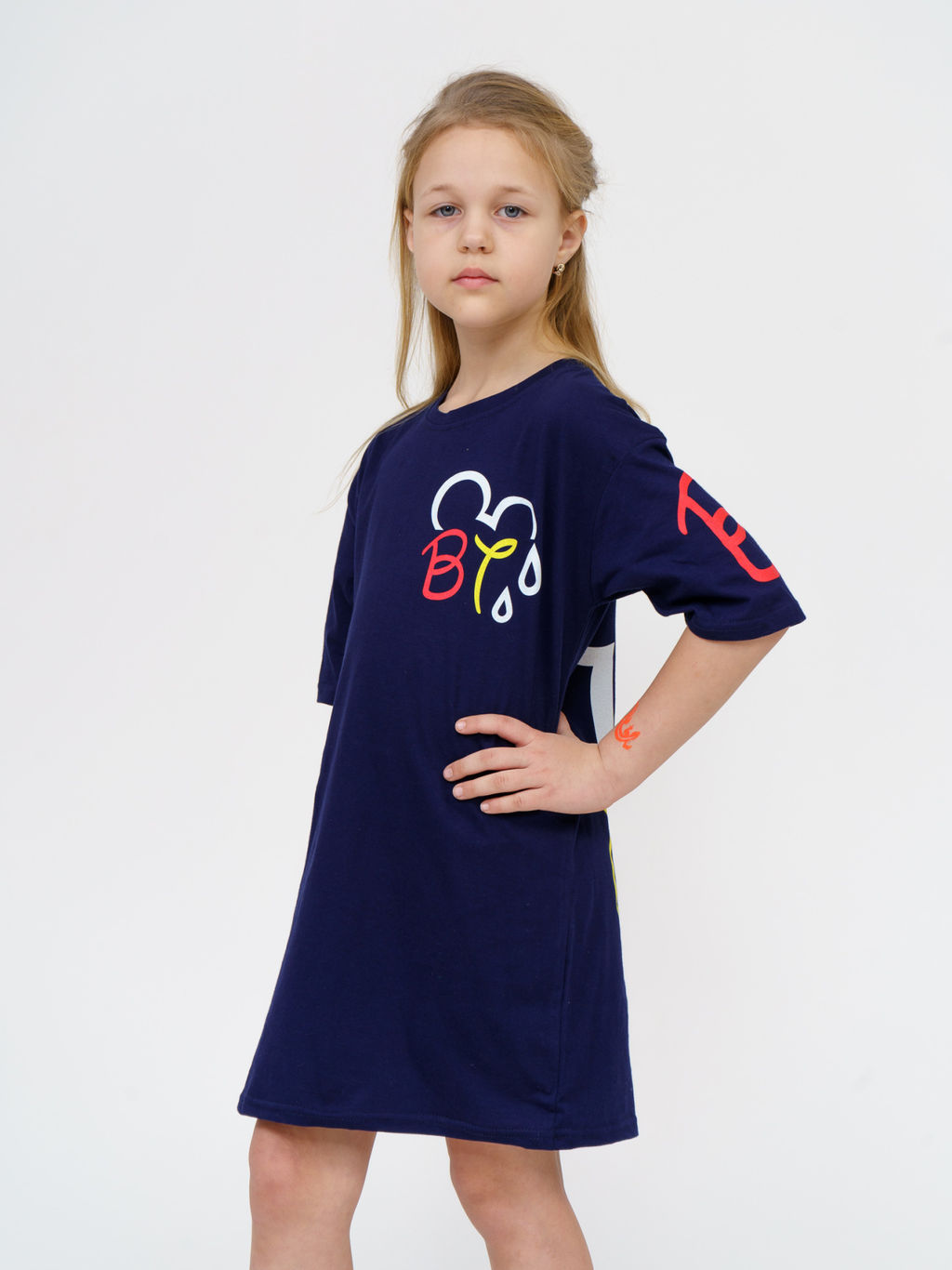 894Д Футболка детская "Темно-синий"