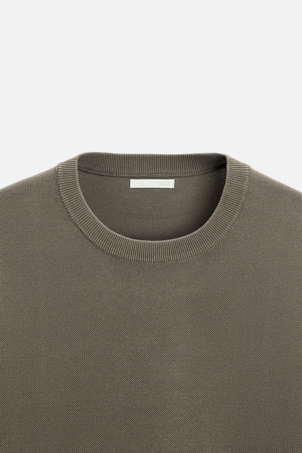 COTTON BLEND TEXTURED SWEATER - Zara фото 16