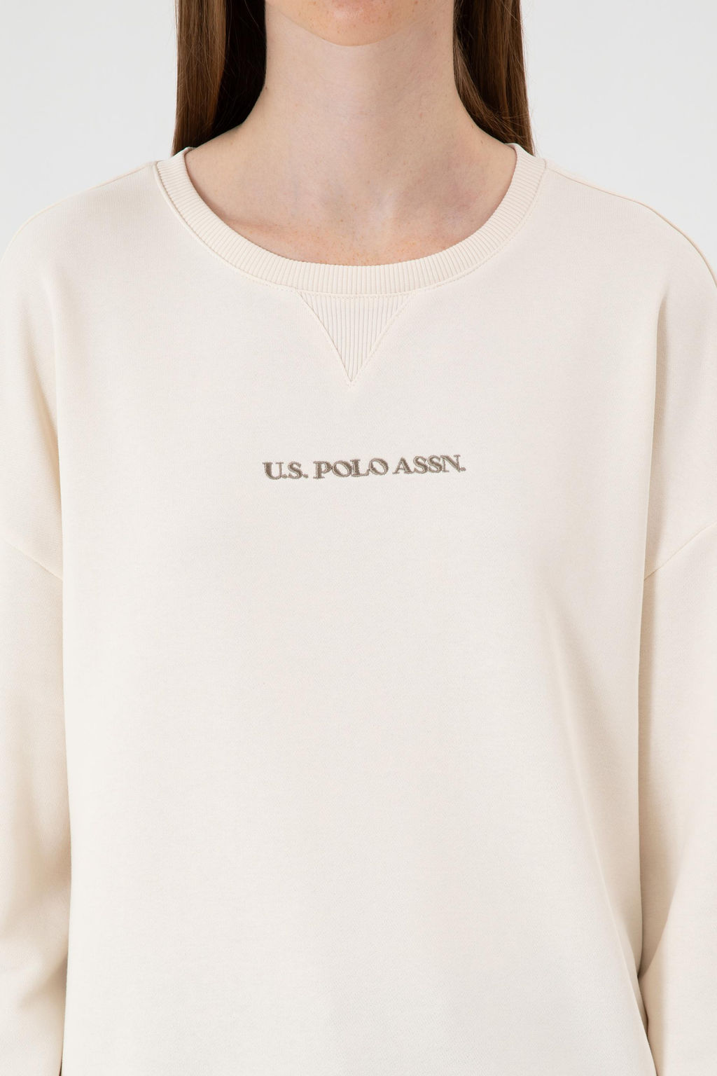 Kad_n Krem Sweatshirt Sepette S_rpriz _ndirim - U.s. polo assn фото 6